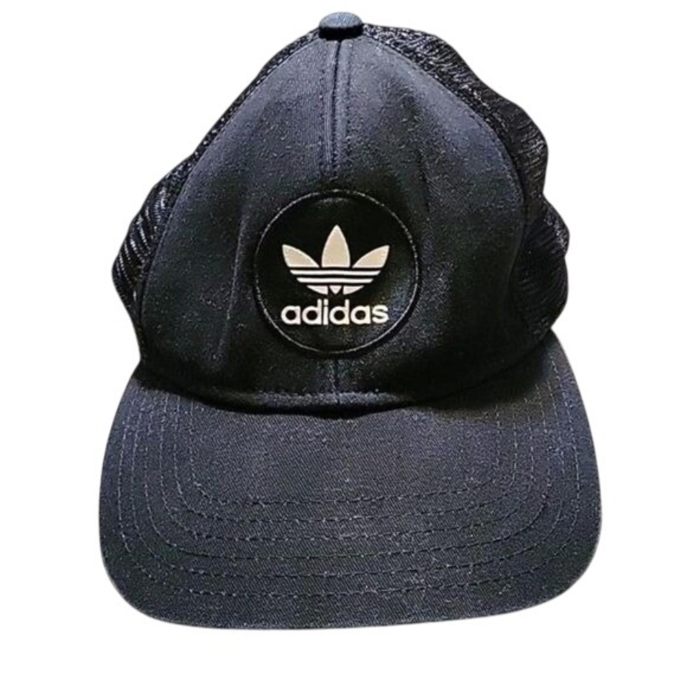 Adidas Trucker Hat Trefoil Logo Black Mesh Back Casual Cap Outdoor Beach Summer